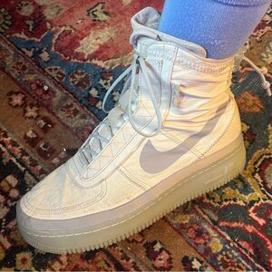 Nike Air Force One Shell Sail Desert Sand Atmosphere Grey Sneaker Boot Size 9